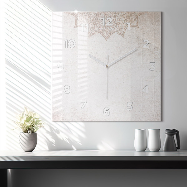 Square wall clock Decorative pattern