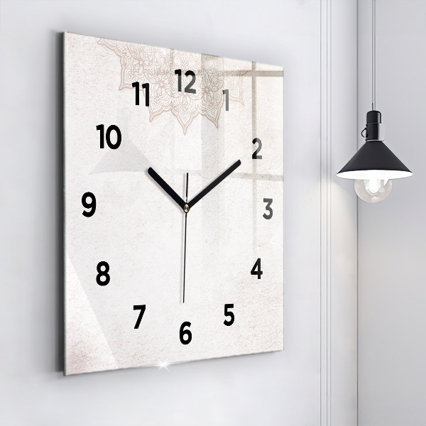 Square wall clock Decorative pattern