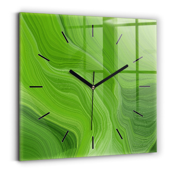 Square wall clock Modern waves