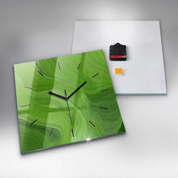 Square wall clock Modern waves