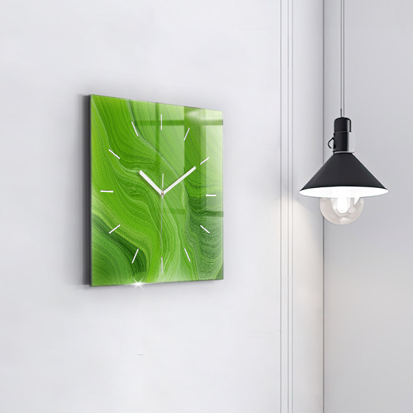 Square wall clock Modern waves