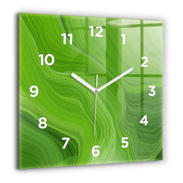 Square wall clock Modern waves