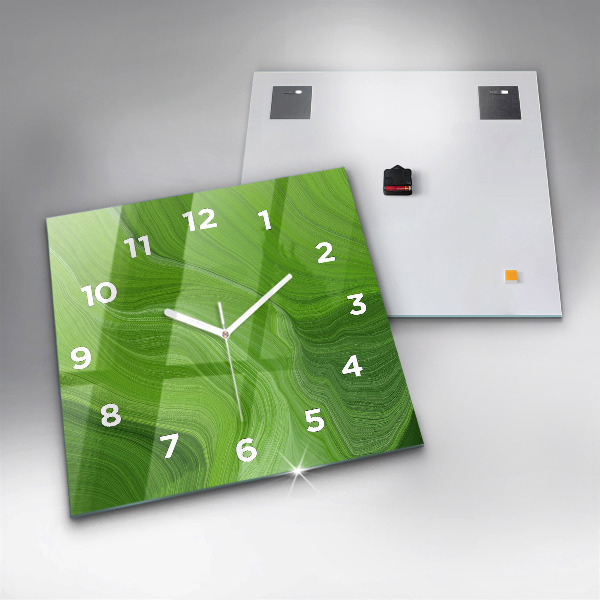 Square wall clock Modern waves