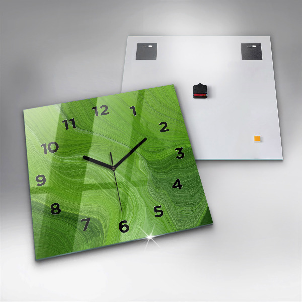 Square wall clock Modern waves