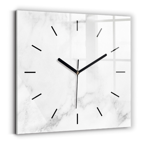 Square wall clock Elegant marble