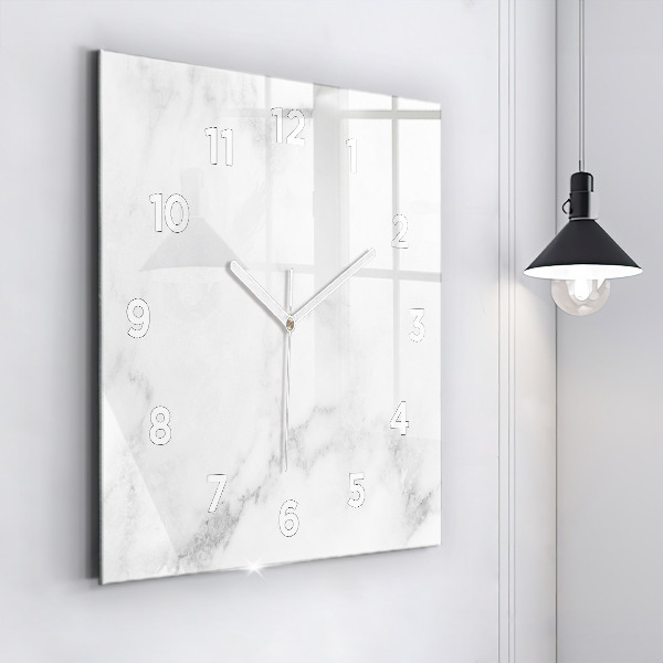 Square wall clock Elegant marble