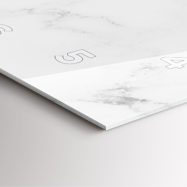 Square wall clock Elegant marble