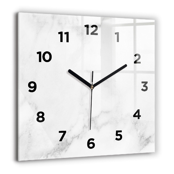 Square wall clock Elegant marble