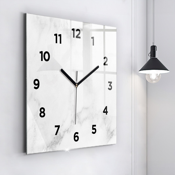 Square wall clock Elegant marble