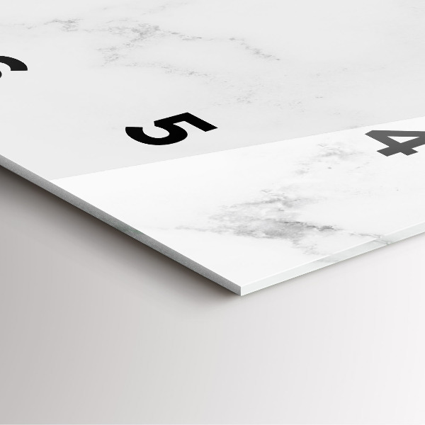 Square wall clock Elegant marble