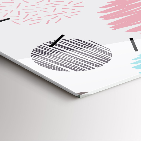 Square wall clock Geometric pattern