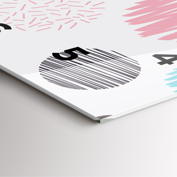 Square wall clock Geometric pattern