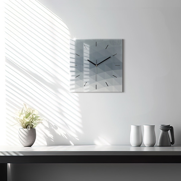 Square wall clock Gray abstraction