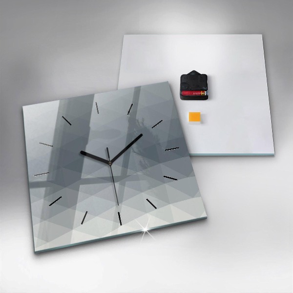 Square wall clock Gray abstraction