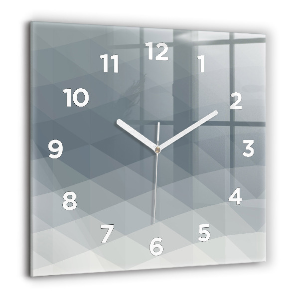 Square wall clock Gray abstraction