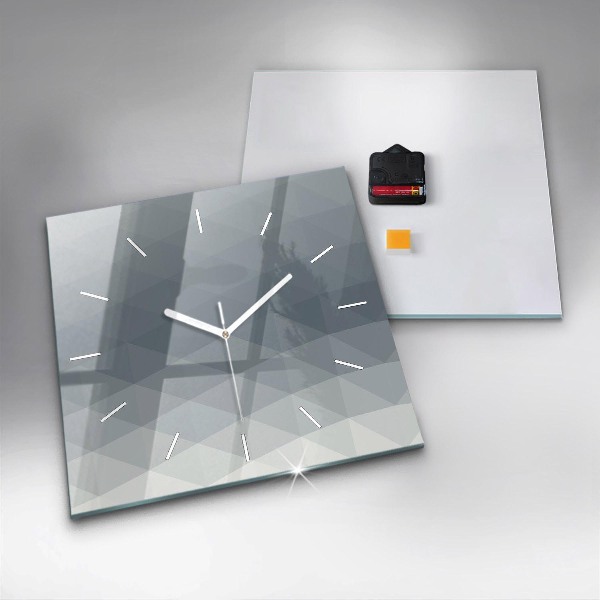 Square wall clock Gray abstraction