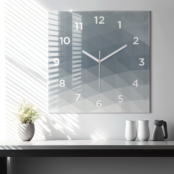 Square wall clock Gray abstraction
