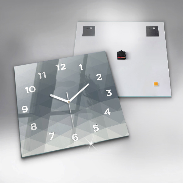 Square wall clock Gray abstraction