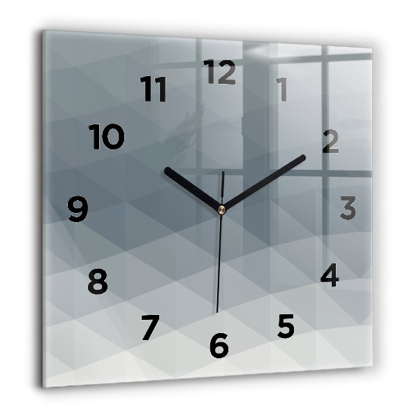 Square wall clock Gray abstraction