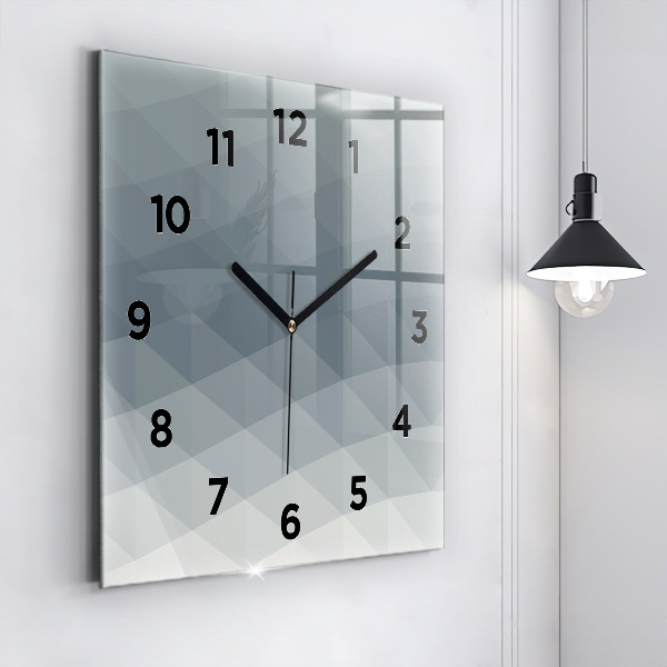 Square wall clock Gray abstraction