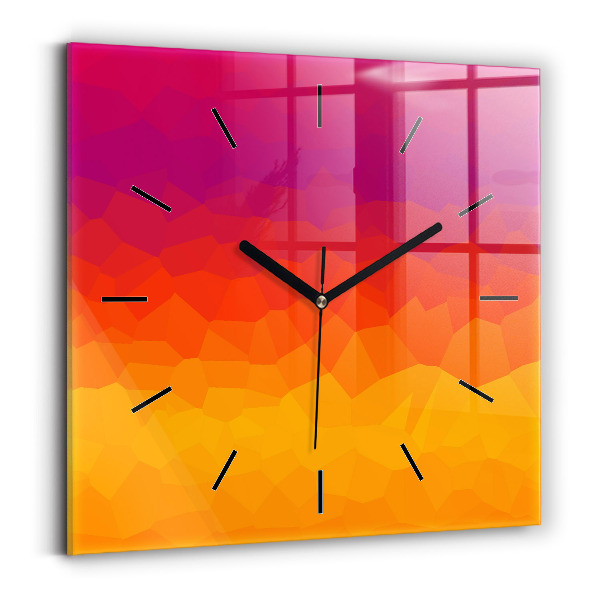 Square wall clock Colorful abstraction