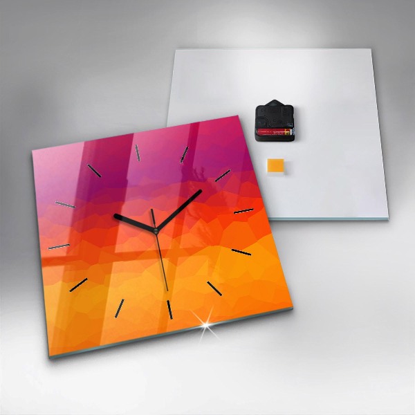 Square wall clock Colorful abstraction