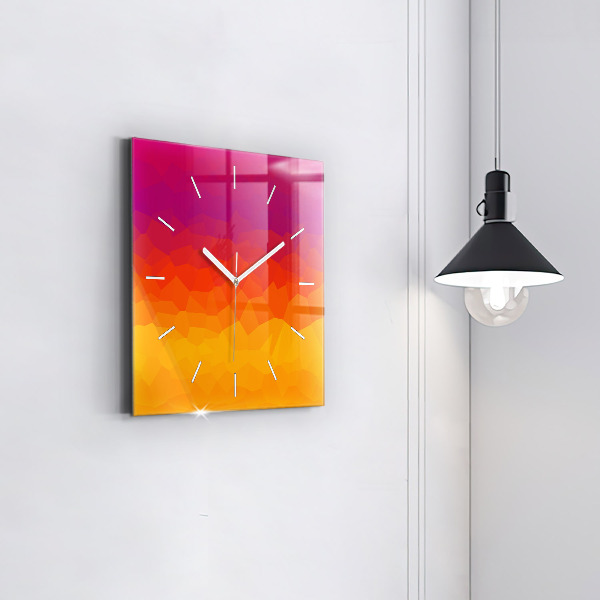 Square wall clock Colorful abstraction