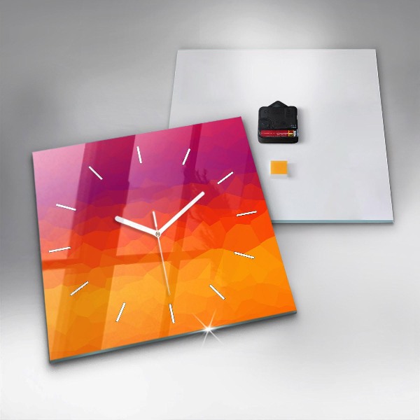 Square wall clock Colorful abstraction