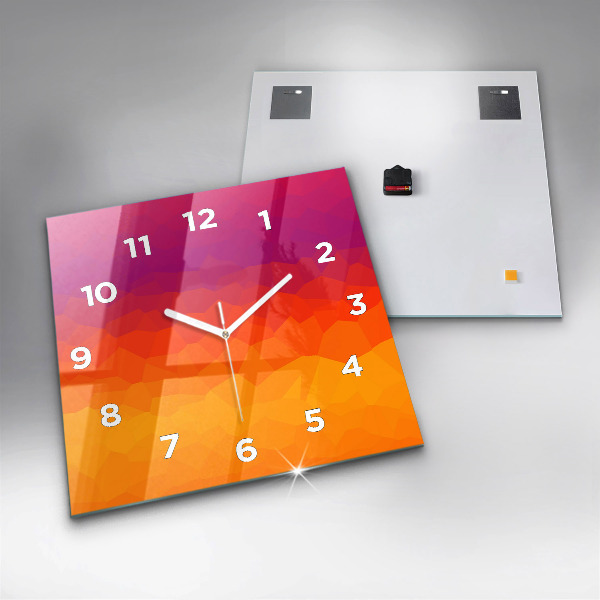 Square wall clock Colorful abstraction