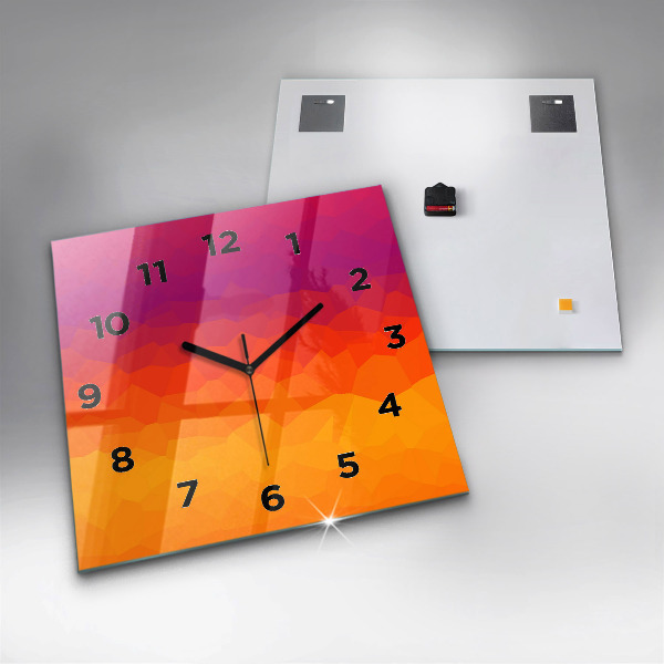Square wall clock Colorful abstraction