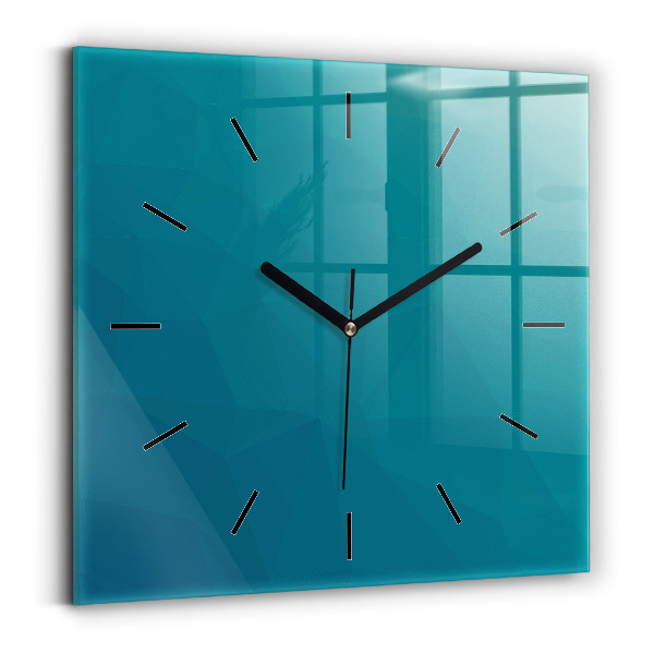 Square wall clock Sea abstraction