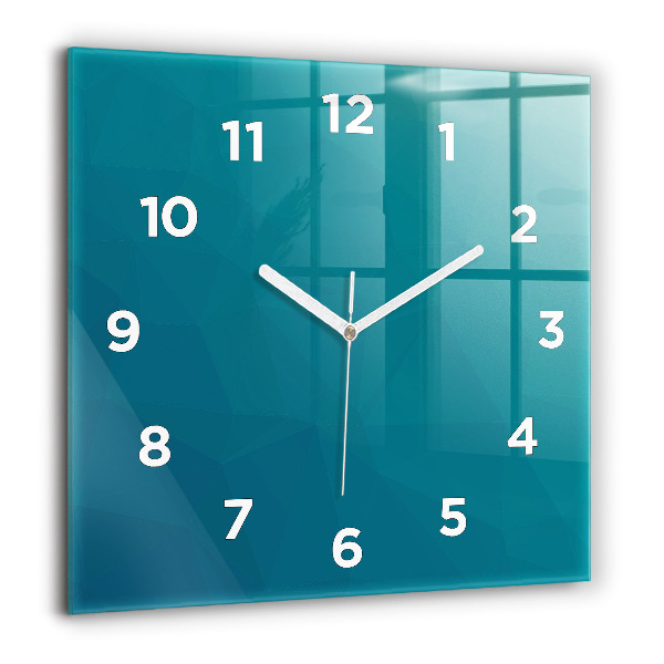 Square wall clock Sea abstraction