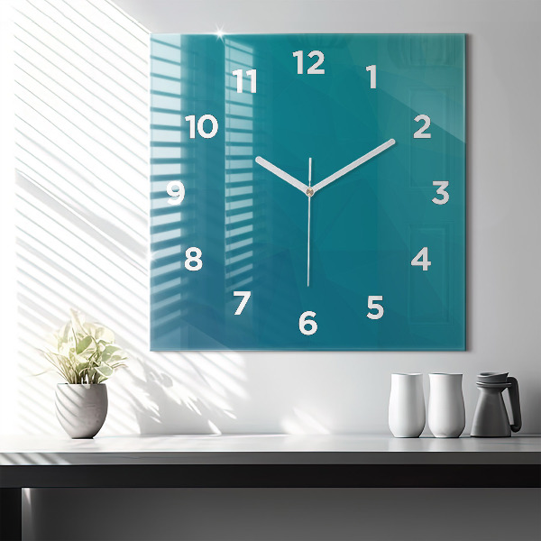 Square wall clock Sea abstraction