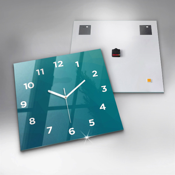 Square wall clock Sea abstraction
