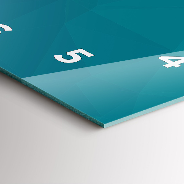 Square wall clock Sea abstraction