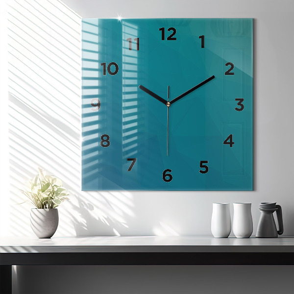 Square wall clock Sea abstraction