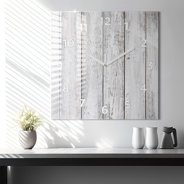 Square wall clock Painted boards