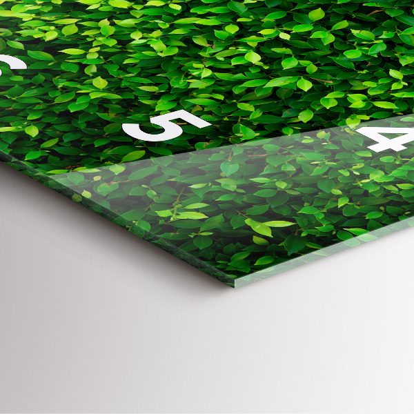 Square wall clock Hedge leaves