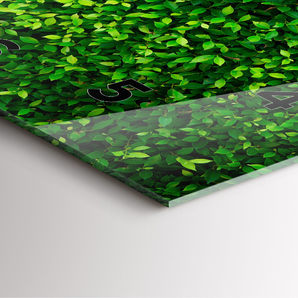 Square wall clock Hedge leaves