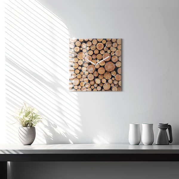 Square wall clock Tree rings