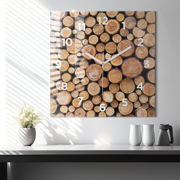 Square wall clock Tree rings