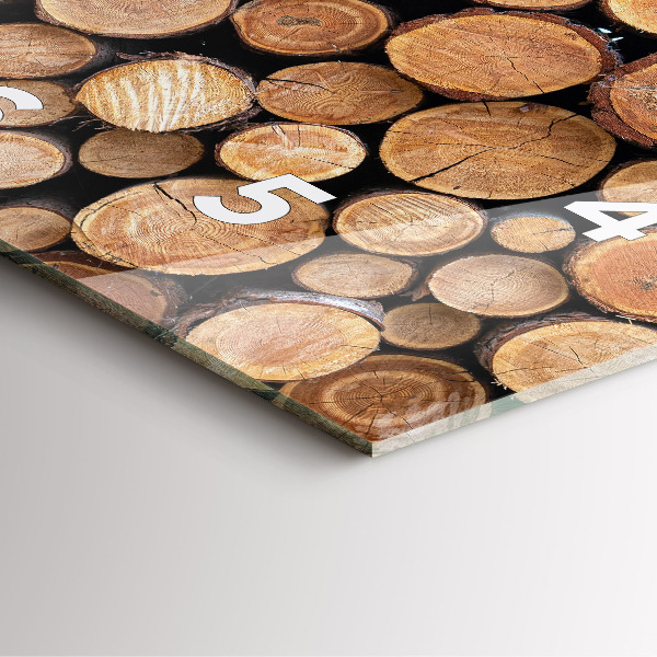 Square wall clock Tree rings