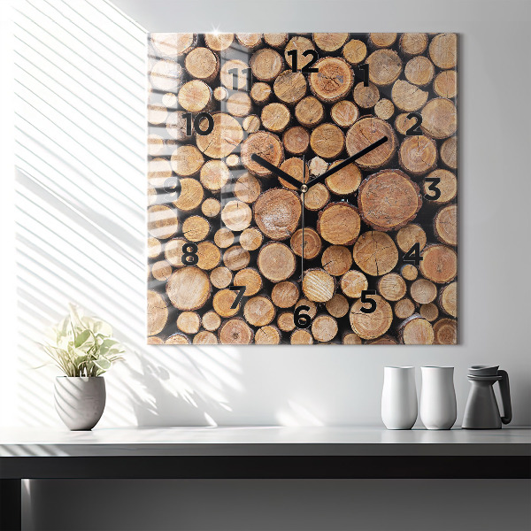 Square wall clock Tree rings