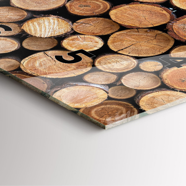 Square wall clock Tree rings