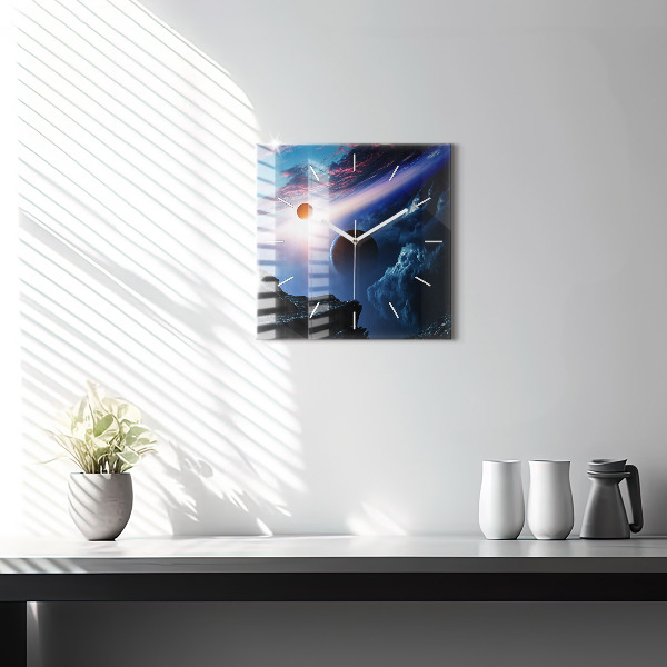 Square wall clock Great Galaxy