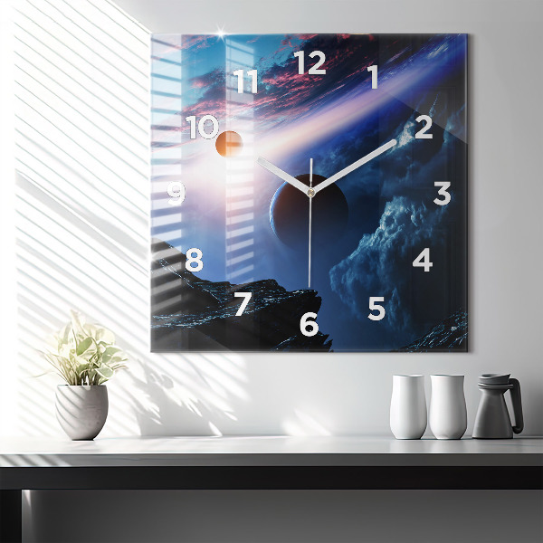 Square wall clock Great Galaxy