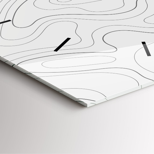 Square wall clock Abstraction spots