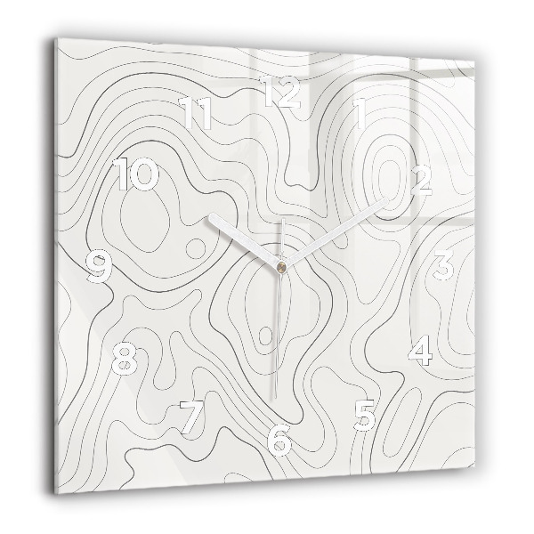 Square wall clock Abstraction spots
