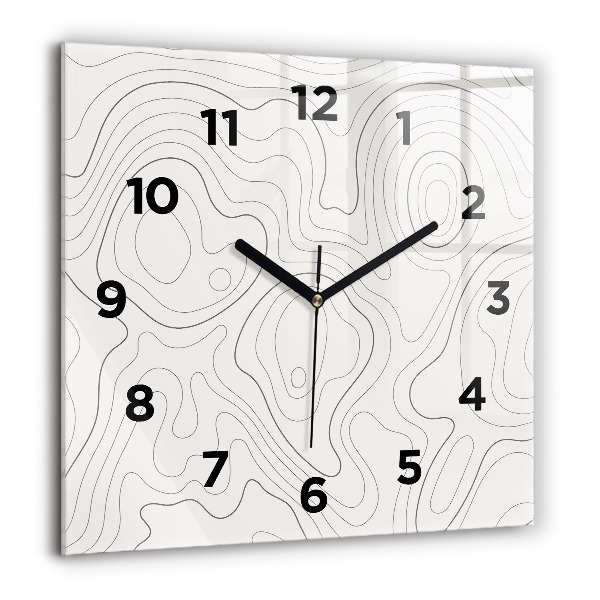 Square wall clock Abstraction spots