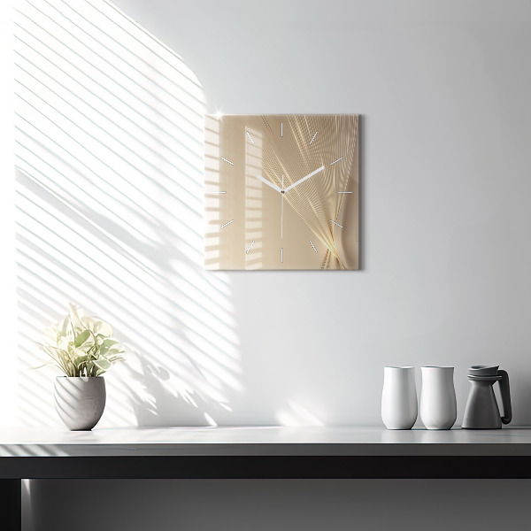Square wall clock Abstract light